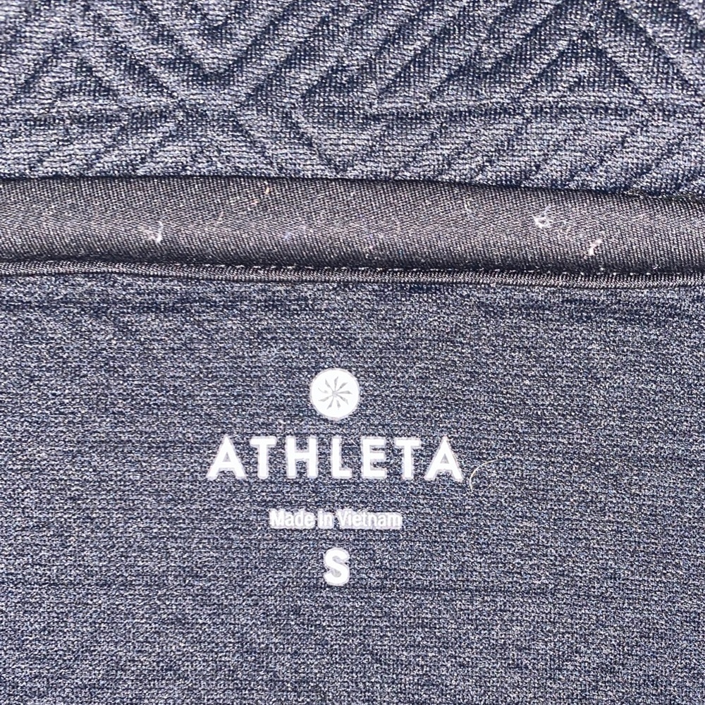 Athleta Black Geometric Pattern Pullover With Sta… - image 3